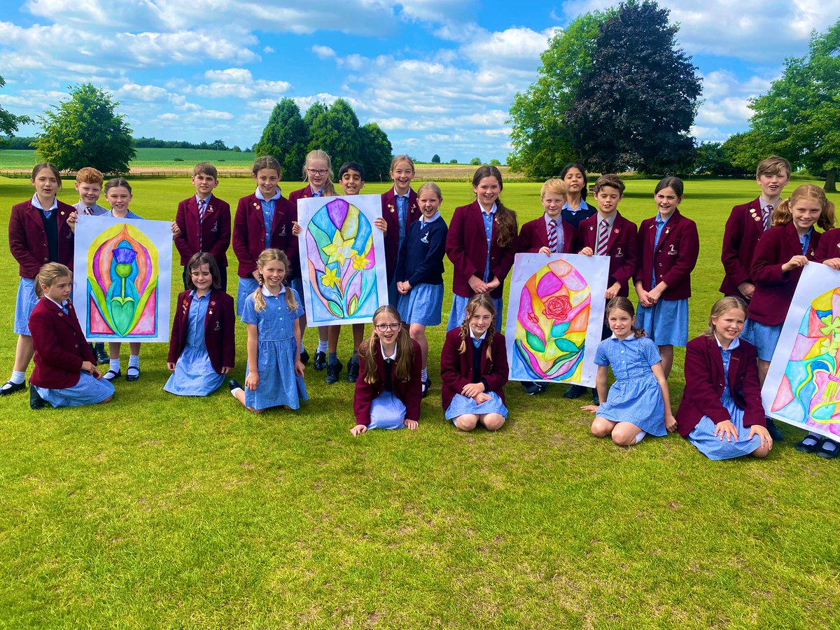 WinterfoldArt's tweet photo. Year 5 ARTRE workshop this morning. Pupils worked together in their packs to create decorative stained glass images based on the flowers associated with each pack saint. Can you tell which flower represents which Saint? @winterfoldhs @katiehowarth107 #art #re #artre https://t.co/9nK8mwdHev