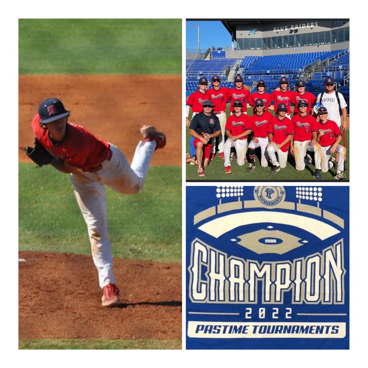 MavRED dudes finish the weekend 6-0 and take home the Championship!  Another gem from Luke Rains on the mound- 6inn, 4H, 3ER, 4Ks. Kyler Wood got the save!
Miller Kline paced the offense-2H, 1R, 3RBI. Aiden Schwartz, Charlie Corbett, Jake Daniel &amp; Eli Wells all added 1 hit each