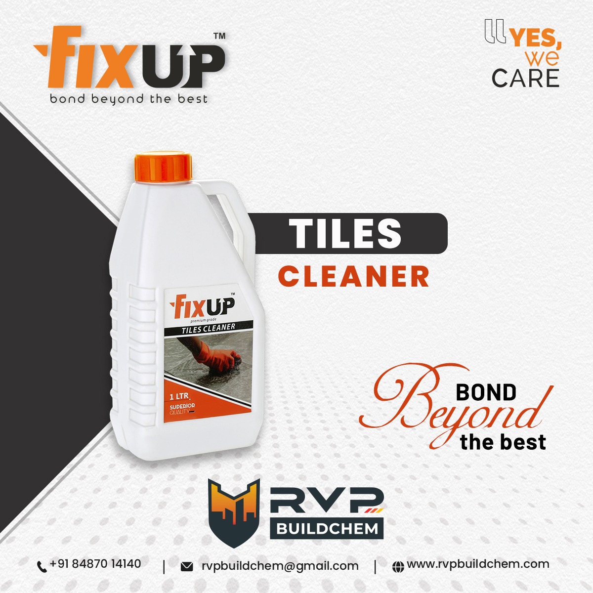 fixup_buildchem's tweet photo. Only at Fix Up you will  get one of the best quality Tiles Cleaner!
For more details
Mo +91 84870 14140
Web:- https://t.co/dhYNp3TlSD
Email rvpbuildchem@gmail.com
#rvpbuildchem #rvpbuild #ceramicproducts 
#tilescleaner #tilescleaners 
#tilescleanerbottle   #Fixup https://t.co/iVMsnWDqT8