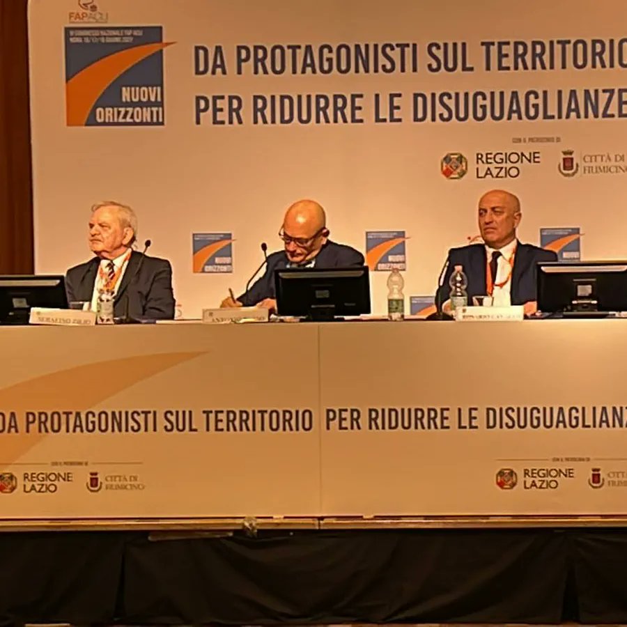 AcliBat's tweet photo. VI CONGRESSO NAZIONALE DELLA FAP
 Nelle giornate del 16/18 Giugno si è svolto a Roma il VI Congresso Nazionale della Fap dal titolo "Nuovi orizzonti da protagonisti sul territorio per ridurre le disuguaglianze" https://t.co/BWXFylWuqW