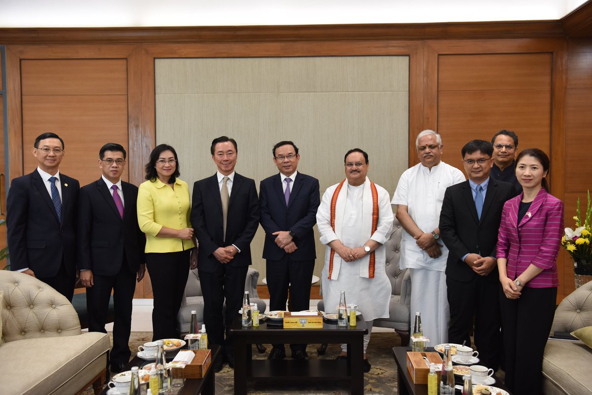 Dr Vijay Chauthaiwale (@vijai63) on Twitter photo Today BJP President Shri <a href="/JPNadda/">Jagat Prakash Nadda</a> ji met senior leader of Communist Party of Vietnam Shri Nguyen Van Nen at BJP HQ. Both the leaders discussed in detail organization n functioning of BJP and agreed to enhance party to party interaction. Gen Sec Shri <a href="/blsanthosh/">B L Santhosh</a> Ji too was present Today BJP President Shri <a href="/JPNadda/">Jagat Prakash Nadda</a> ji met senior leader of Communist Party of Vietnam Shri Nguyen Van Nen at BJP HQ. Both the leaders discussed in detail organization n functioning of BJP and agreed to enhance party to party interaction. Gen Sec Shri <a href="/blsanthosh/">B L Santhosh</a> Ji too was present