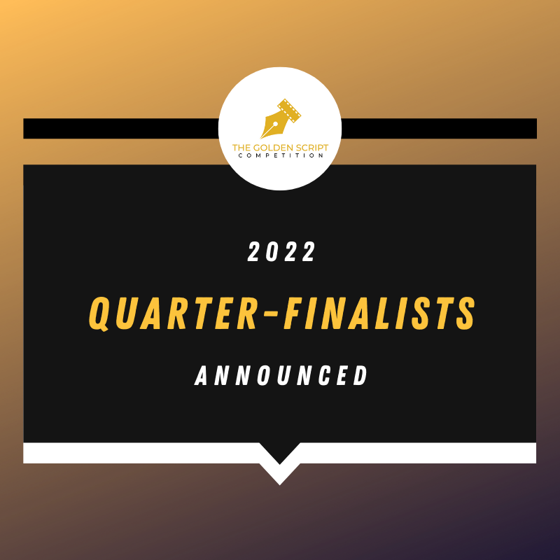 goldenscriptnet's tweet photo. 2022 QUARTER-FINALISTS ANNOUNCED: https://t.co/Sn8TSV9vRl

Congratulations to all the screenwriters who advanced to the quarter-finals stage! The SEMIFINALISTS will be announced on June 25th, followed by the FINALISTS on June 30th, and the WINNERS on July 5th!

Best of luck! https://t.co/OjKyZ4oNWe