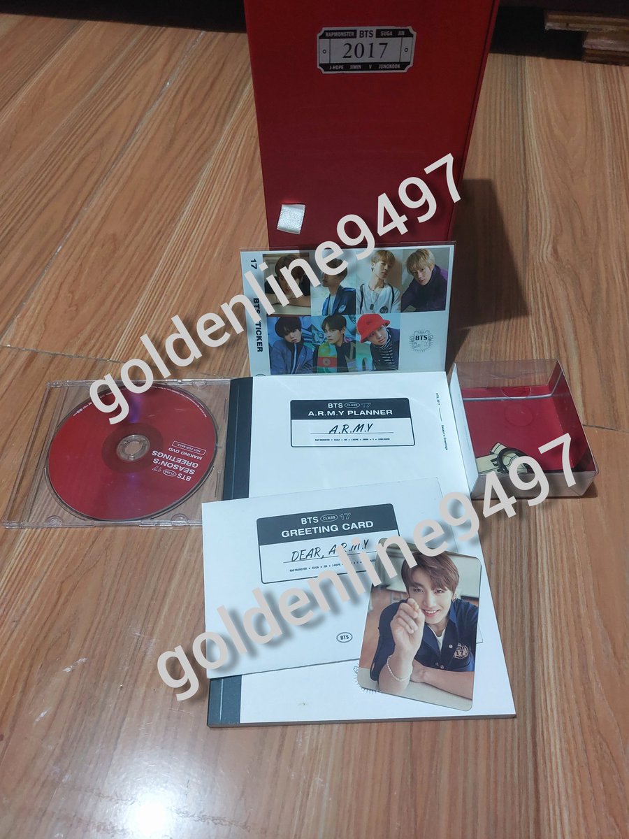 goldenline9497's tweet photo. WTS LFB PH
2017 SEASON GREETINGS SET

DVD, PHOTOBOOK, STICKER, GREETING CARD, KEY CHAIN &amp; JUNGKOOK PHOTOCARD
Onhand and ready to ship

8,000PHP
1 month dop w/50% dp, but will prio PAYO.

GCASH,BPI, BDO
via LBC, J&amp;T

DM for inquiries https://t.co/aYYBt4fvZd