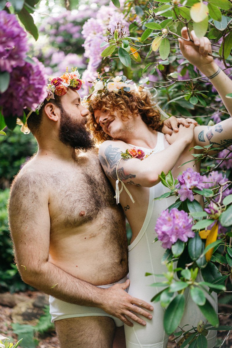 Adam + Adam. May 2022. 
<a href="/Mike_Musthave/">Mike Musthave</a> @extatis 
#malemodel #nakedinnature #rhododendron #homoerotic #lgbtqart #gayphotographer #berlingay #gayberlin #flowerboys