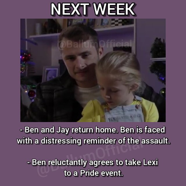 BallumOfficial's tweet photo. #EastEnders #spoilers for next week

Ben and Jay return home.

Ben takes Lexi to a Pride event.

#BenMitchell #Ballum 💙🌈💙 https://t.co/4QxWoae5Ff