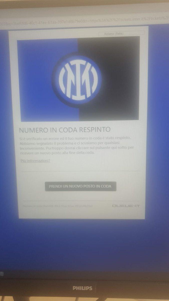 rickytambo95's tweet photo. @NonConoscoVG @Inter Un’ora di coda e poi…così anche a un mio amico. Assurdo, sono senza parole https://t.co/WIeVGovLNK