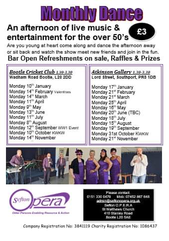 SeftonOPERA's tweet image. Don&apos;t forget it&apos;s Sefton OPERA&apos;s Monthly Dance at the Atkinson Centre Lord Street Southport today at 1.30 

call the office for more information 0151 330 0479 or 07452 867 648