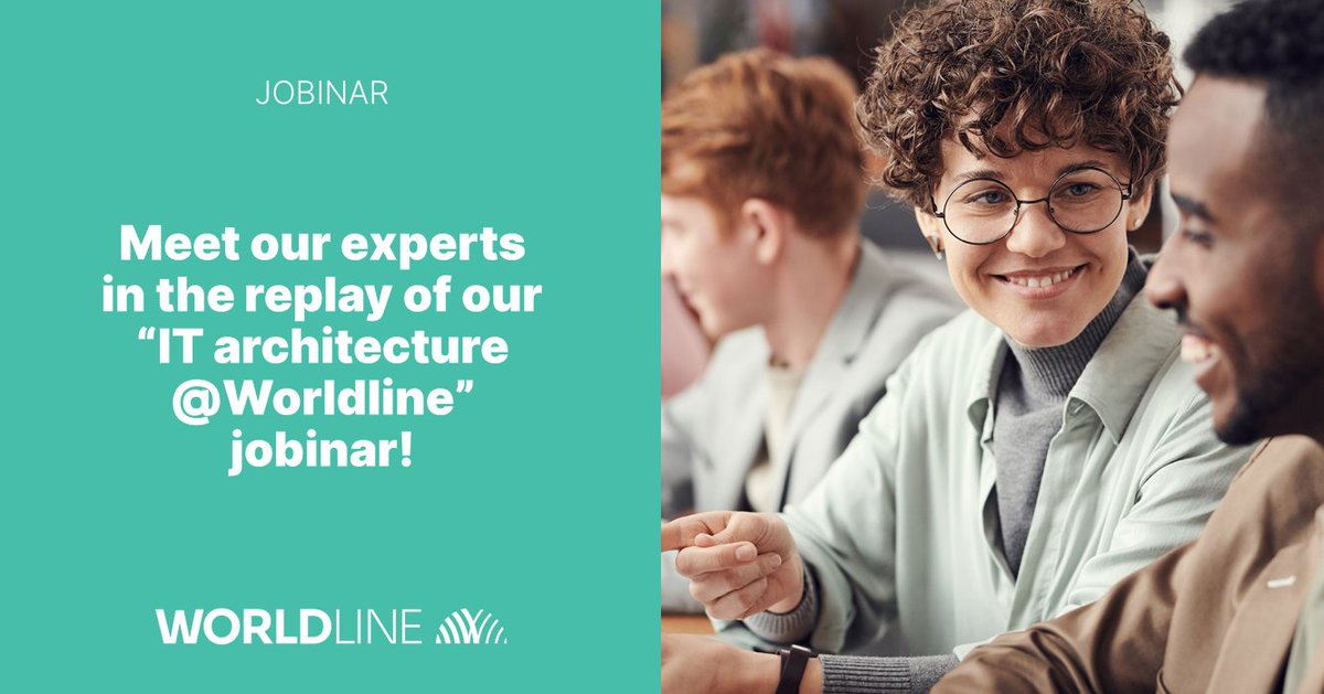 DFASTYN's tweet photo. [#REPLAY] If you missed our “IT Architecture at Worldline” jobinar, no worries, find the link to the replay here: https://t.co/bgom1MsZJ3
You will learn more about our IT department, which are looking for talented colleagues. #GrowWithUs #Jobinar #Talents https://t.co/iwOldtNGAs