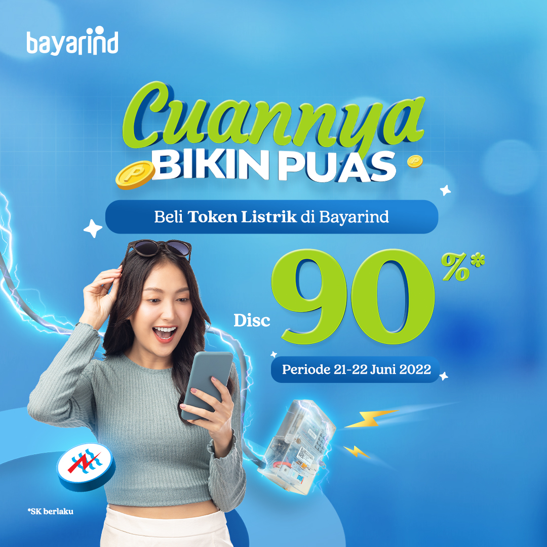 Bunyi token listrik yang mau habis kerap mengganggu kamu? Jangan sampe itu terjadi!

Isi langsung token listrik kamu yuk, mumpung ada promo #CuannyaBikinPuas. Nikmati diskon hingga 90% (maks. 10rb). Kuota terbatas, S&amp;K berlaku!