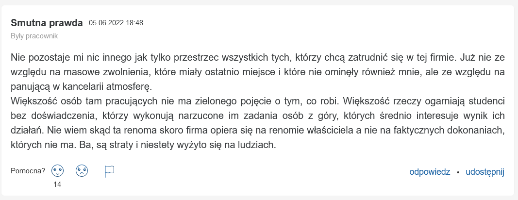ZespolBrauna's tweet photo. Tymczasem w kancelarii podatkowej Sławomira Mentzena tak dobrze idzie, że doszło do masowych zwolnień.

No i pojawiły się bardzo ciekawe opinie byłych klientów oraz byłych już pracowników.

https://t.co/1UqRohDdFu https://t.co/6RwSrMpuUh