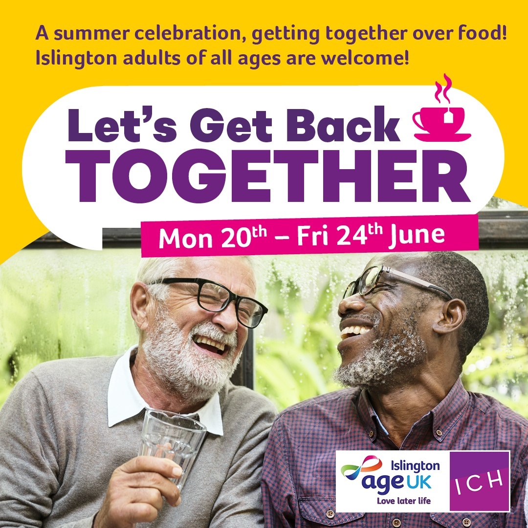 IslingtonLife's tweet image. It's #LetsGetBackTogether week so why not book onto an event to discover new interests, meet others and share food across Islington! 

If you know someone who is socially isolated, please let them know what’s taking place and invite them to book

orlo.uk/0rAbp