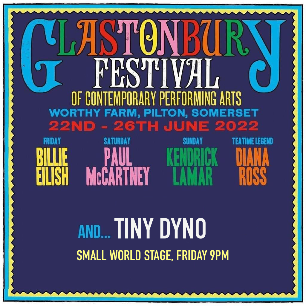 Tiny Dyno (@tiny_dyno) on Twitter photo See you on Worthy Farm Friday ❤️
We are playing Friday 9PM on the Small World Stage over at <a href="/GlastoGF/">Green Futures Field</a> We cannot wait 🦖🦖
#Glastonbury See you on Worthy Farm Friday ❤️
We are playing Friday 9PM on the Small World Stage over at <a href="/GlastoGF/">Green Futures Field</a> We cannot wait 🦖🦖
#Glastonbury