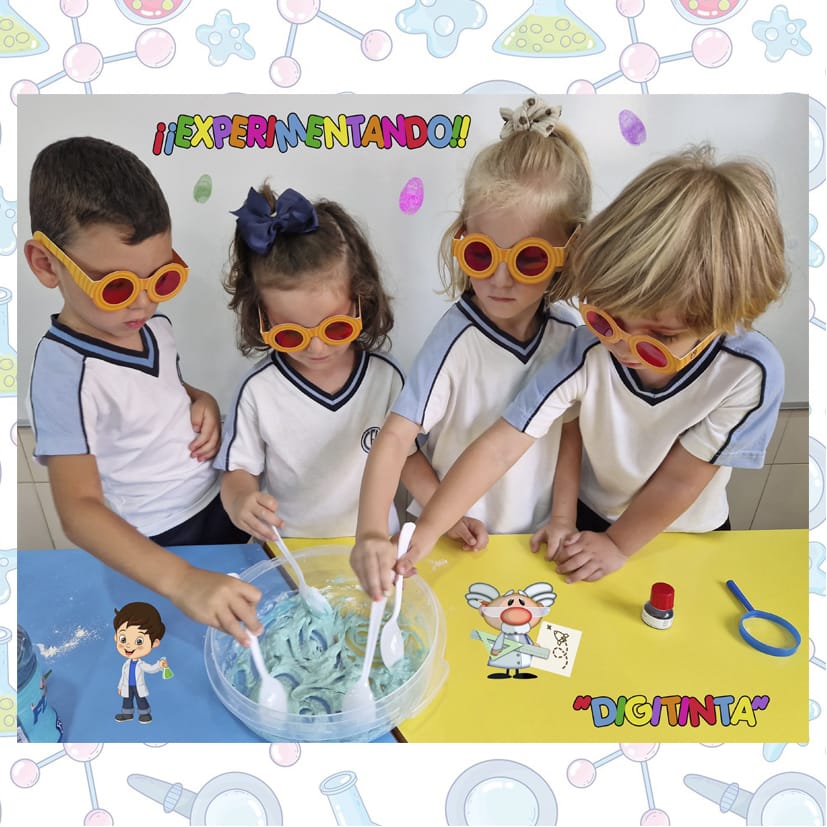milagrosablanca's tweet photo. A los niños de 3 años les encanta experimentar con la ciencia. Han disfrutado mucho realizando diferentes experimentos. ¡Pequeños pero grandes científicos! 👩‍🔬🧪🔎. Una manera divertida de aprender jugando. #Colegioshhcc #EducacionVicenciana https://t.co/MLYBs0Pxqv