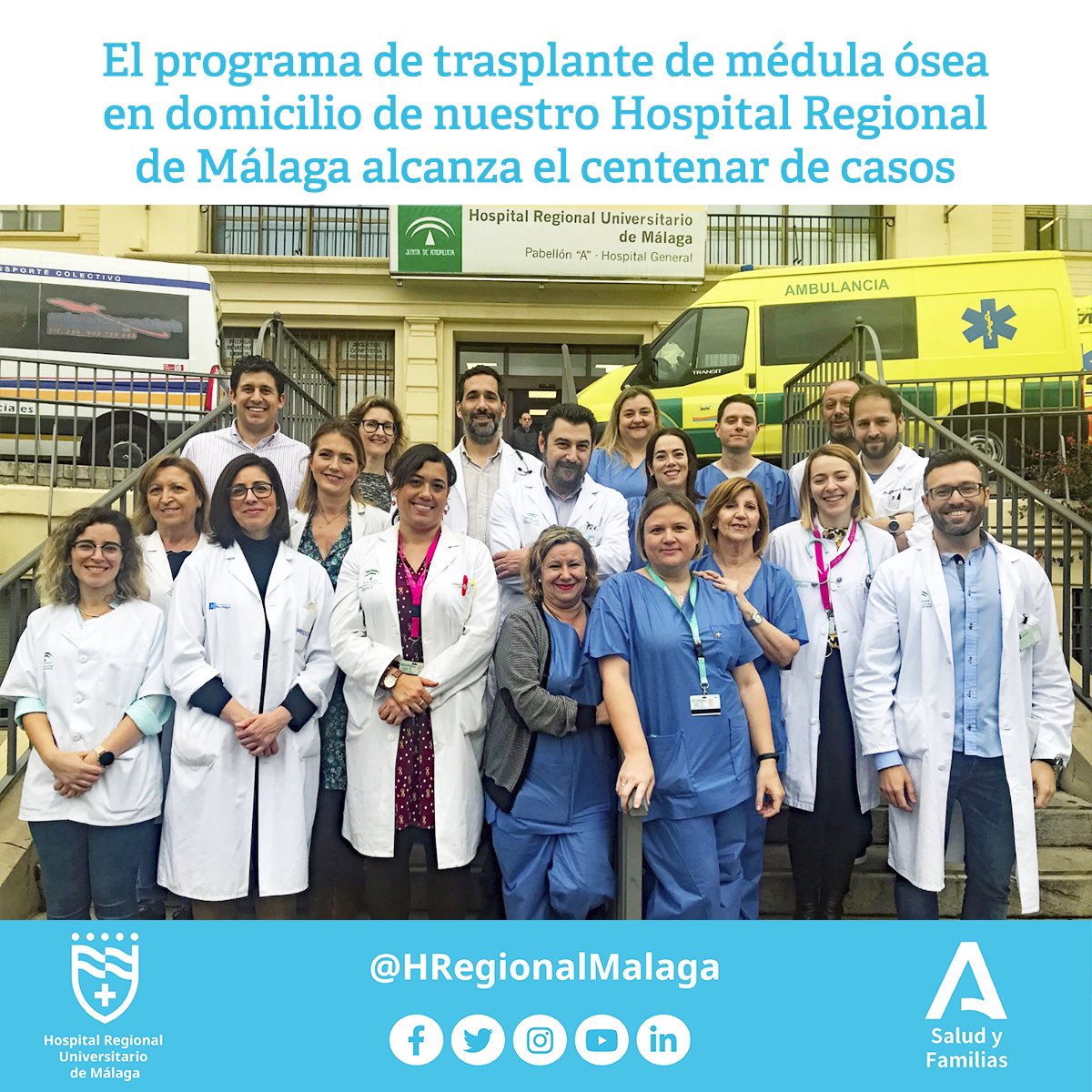🏥 El programa de #Hematología Domiciliaria (#HEDO), nació con el objetivo de favorecer la recuperación y mejorar la calidad de vida de los pacientes. Por primera vez se ha realizado dentro de #Hedo un trasplante alogénico.
📲 bit.ly/3N6389b