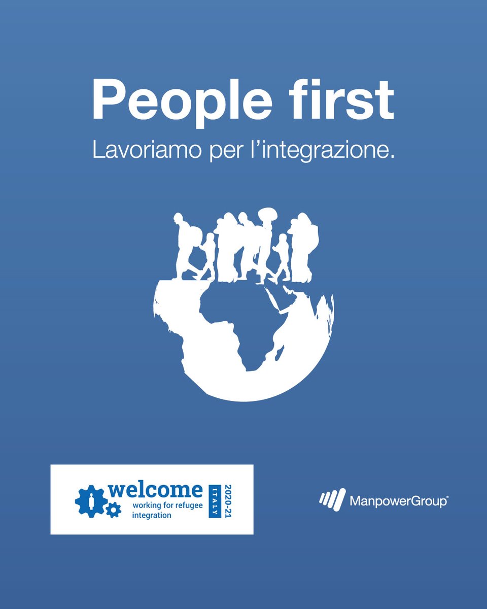 #GiornataMondialeDelRifugiato #WithRefugees
Per l’impegno verso l’integrazione lavorativa dei rifugiati in Italia, @UNHCRItalia ha consegnato a #Manpower il logo 'Welcome - Working for Refugee Integration' e il logo #WeWelcome a @HumanAgeInsIT