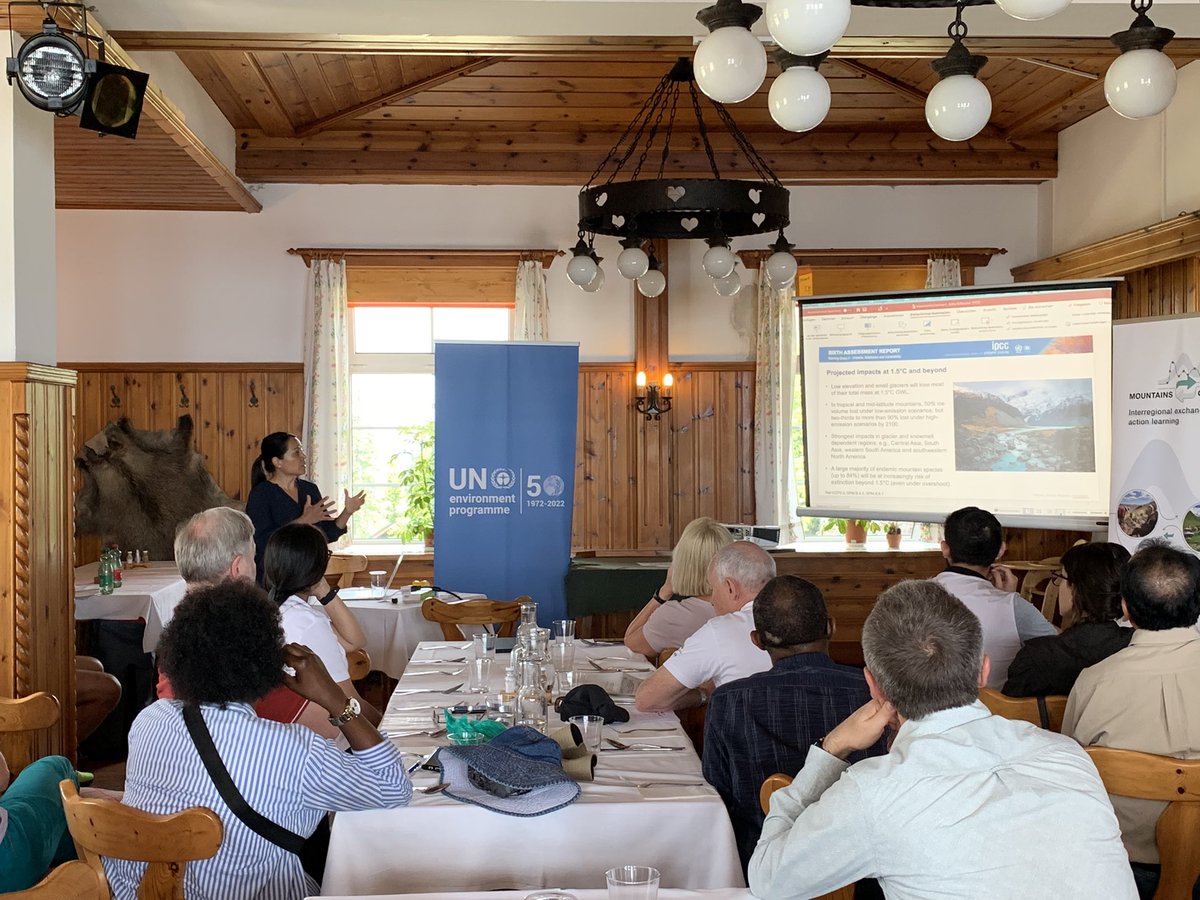 oootheyan's tweet photo. #MountainsConnect begins in #Vienna. @IPCC_CH authors @PhilippusWester from @icimod, @drcarolinadler from @MtnResearchMRI share findings from the Cross-Chapter Paper on #Mountains #IPCC AR6 report and their relevance for #RegionalCooperation @at_altitude @alpconv @avashpandey https://t.co/1bPzcNUDoi