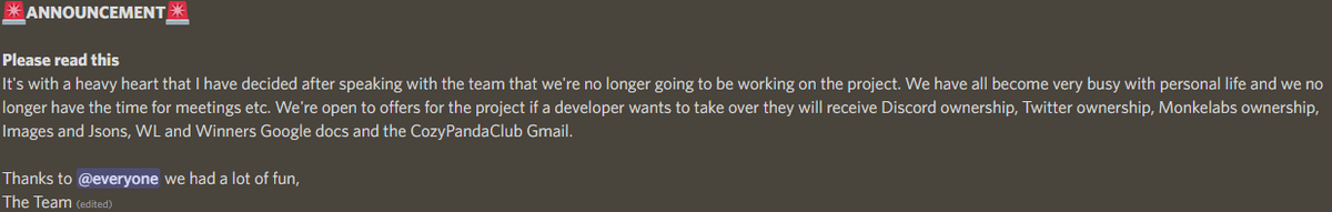 CozyPandaClub's tweet photo. PLEASE READ, THIS IS A BIG ANNOUNCEMENT
#NFT #NFTProject #NFTartist #NFTCommunity #nftart #Solana #SolanaNFTs https://t.co/PzylLfqy6y