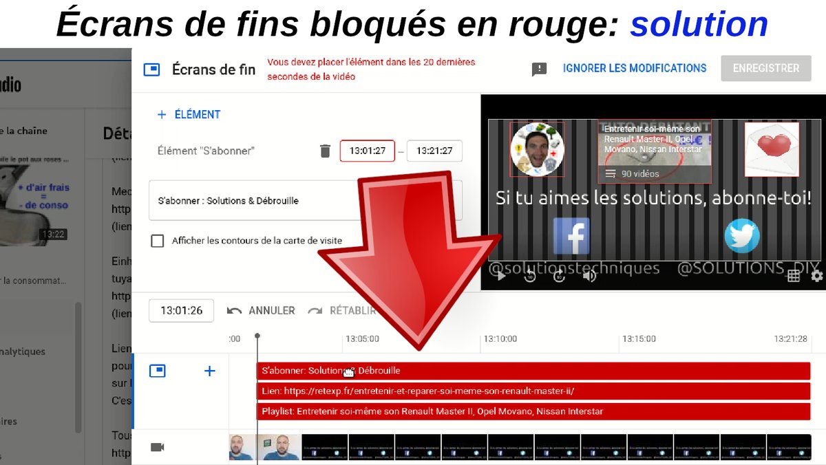 gagner_de's tweet photo. Problème d'écran de fin bloqué en rouge sur la time line, impossible d'enregistrer #StudioCreator
https://t.co/oXhlbdEM8Q
#YouTubeAcadémie #OlivierRoland #YouTubeur #LeCoinDesYouTubeurs #SylvainLePoutre #ThéophileEliet #Influenceur #YouTubeMoney #DevenirYoutubeur #JBViet https://t.co/TL7ryU7FRz