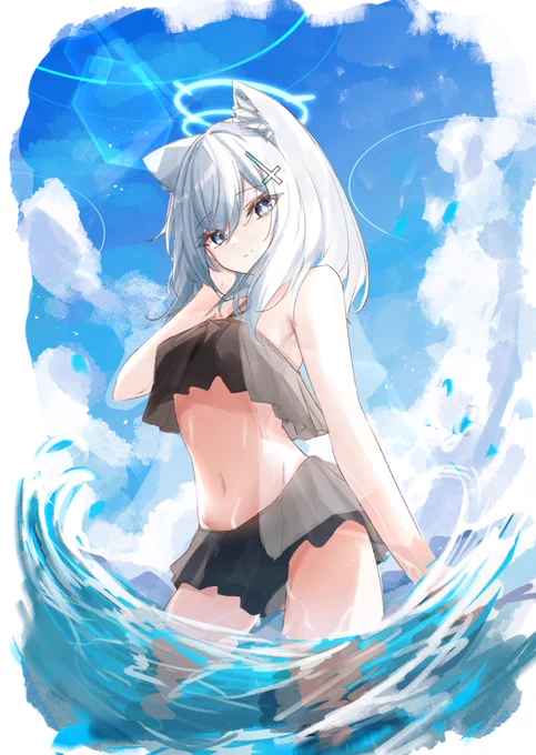 #100日チャレンジ 
#ブルアカ
64日目 水着 