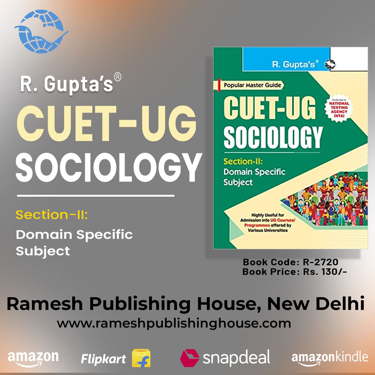 ramesh_publish's tweet photo. CUET-UG : Section-II (Domain Specific Subject : SOCIOLOGY) Entrance Test Guide
Buy From Here At Lowest Price
Amazon-https://t.co/BTdZZPoXVy
Flipkart-https://t.co/luigyFpBrR
Visit-https://t.co/ST8Ytvr940
Call Us: +91-011-23261567, 23275124, 23275224
#CUETUG #SectionII #SOCIOLOGY https://t.co/IY47YJmpEZ