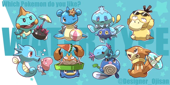あなたのみずタイプの推しポケは?💧
What is your favorite water type Pokemon?✨ 