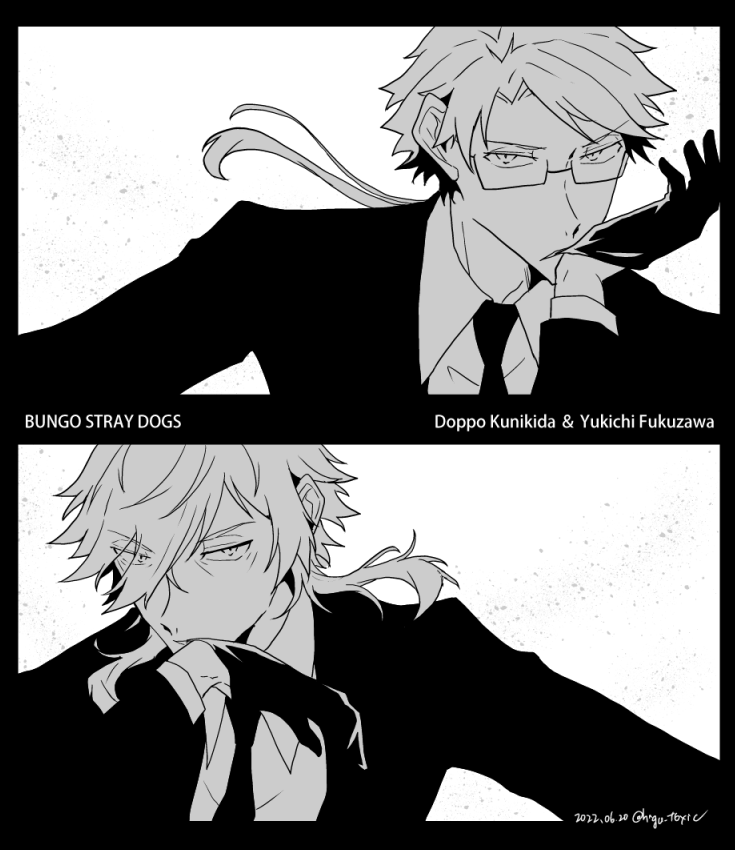 higu_toxic's tweet photo. 黒スーツ×手袋×師弟 https://t.co/9cJWHG9hnX
