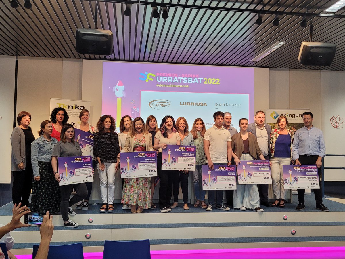 Zorionak #Urratsbat taldeari eta saritutako ekintzaileei! #Ekintzailetzasariak <a href="/tknika/">Tknika</a> <a href="/FPeuskadi/">FPeuskadi</a>