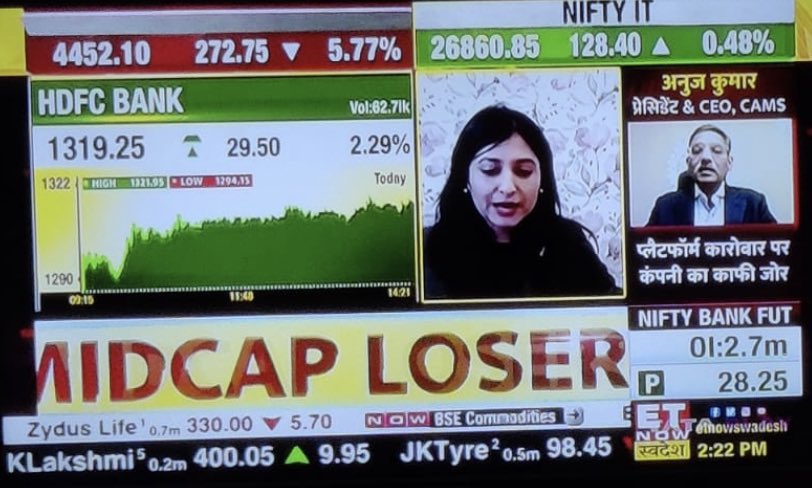 Kavitastocks's tweet photo. On my birthday 🎉🎉,got the opportunity to come Live on National Television. Shared my views on ET now, tried something different. 
Thank you everyone for you birthday wishes 😍😍🙏 https://t.co/WPDQa1WdKz