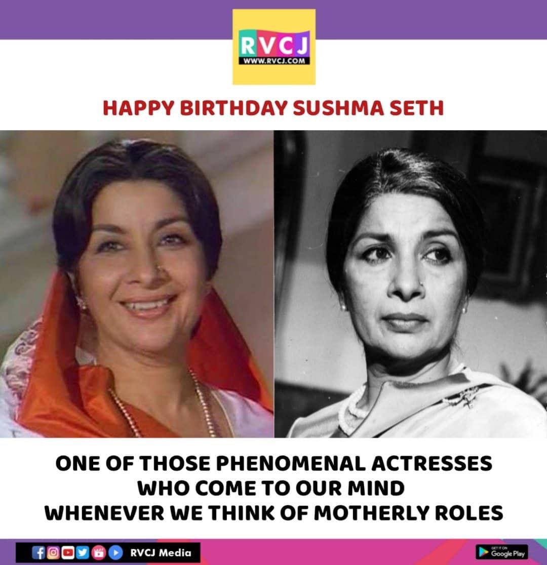 Happy Birthday Sushma Seth!
#sushmaseth #bollywood #rvcjmovies