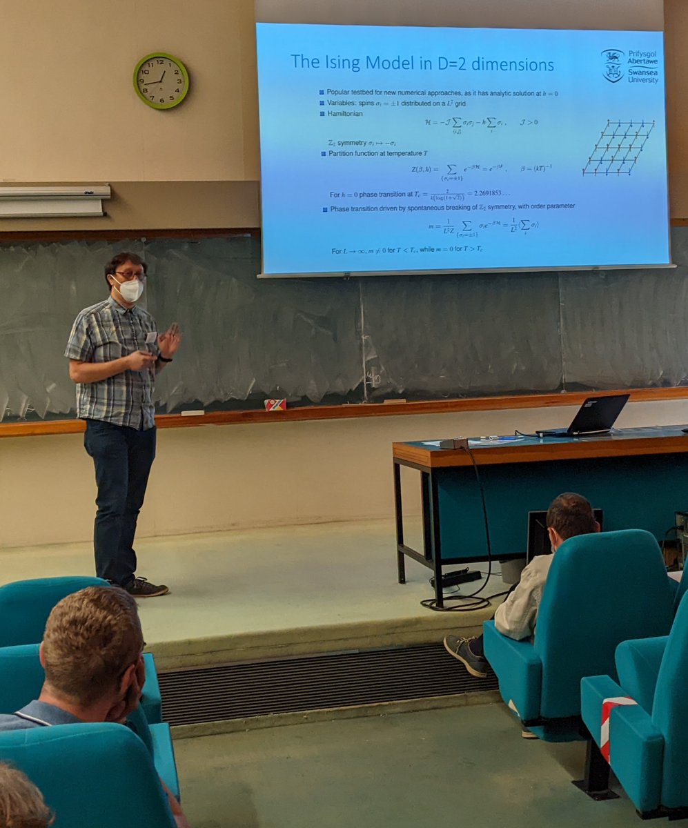 thermalization's tweet photo. Biagio Lucini @swanscience @SwanseaUni gives #SEWM2022 colloquium on Applications of Machine Learning to Lattice Quantum Field Theory
#RenormalisationGroup #accuracy #CriticalExponents https://t.co/HAWSzSPA4M