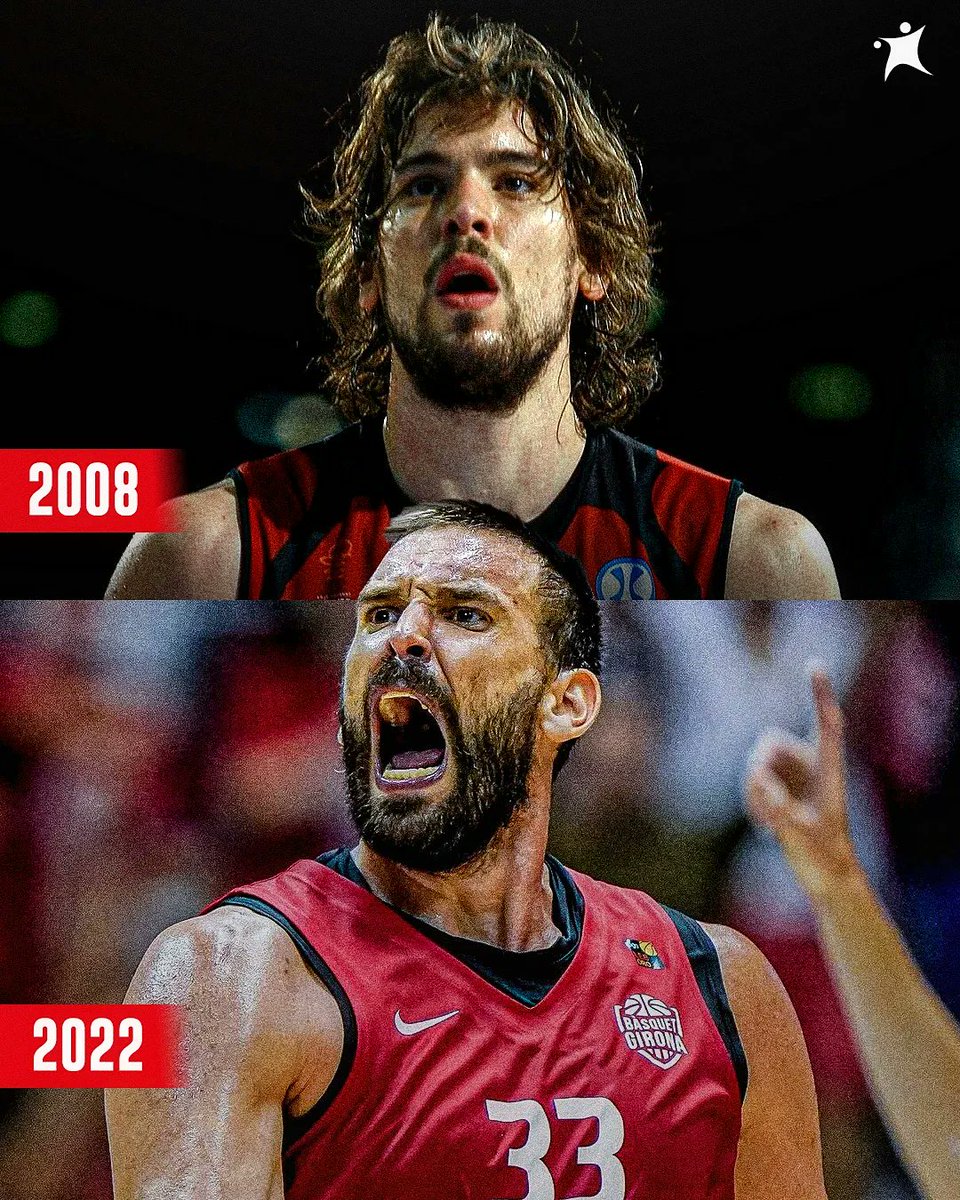 BasketNews_com's tweet photo. Marc Gasol played for Girona in his youth days.

14 years after, he lead the team back to Liga Endesa 💪 https://t.co/KSOyXpjxtd