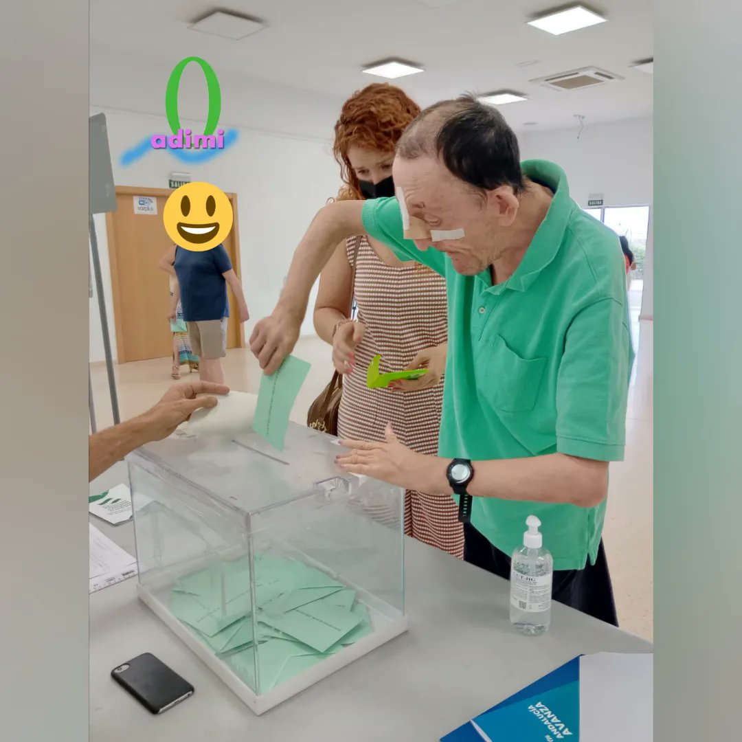 AdimiMijas's tweet photo. #PersonasConDiscapacidad
Ayer varias de las personas de la residencia pudieron ejercer su derecho al voto y acudieron muy preparados para hacerlo. 💪
#elecciones #Andalucía #Andaluces #Mijas #voto #MiVozImporta #personas #iguales #capaces @plenaiandalucia #FelizLunesATodos https://t.co/DorF9SVkhY