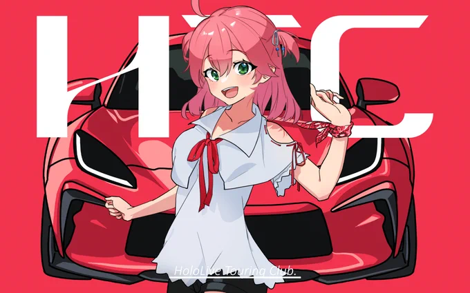 赤い車もかっこいいよね。
#miko_Art #ホロツークラブ 