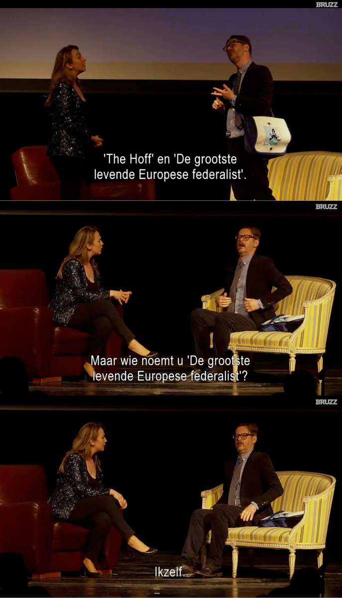 SchumanShow's tweet photo. There's something extra funny about watching our interview with "@guyverhofstadt" (aka @pdallisonesque) with flemish subtitles 🤣

Watch the full video by @BRUZZbe https://t.co/9nYdhD36eA https://t.co/jXwQmQa7Mb