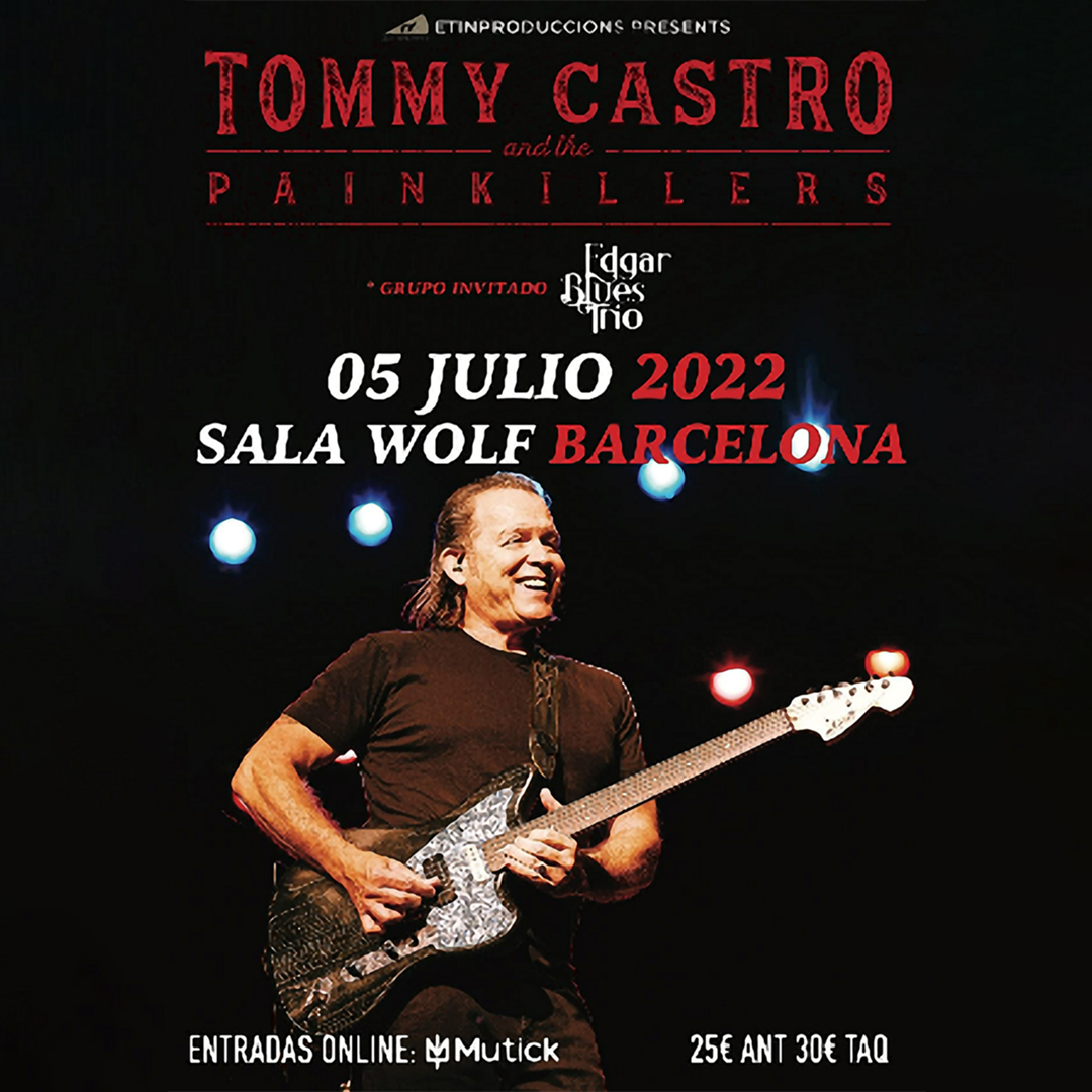 Mutick_com's tweet photo. ¡Tommy Castro &amp; The Painkillers en España!

Después de 30 años, @tommycastroband sigue haciendo sonar un blues-rock contemporáneo irresistible. ¡No te lo pierdas!

📅05/07
📍  @wolflivebcn, Barcelona

📅 07/07
📍  @cafeberlinmad, Madrid

👉Entradas en https://t.co/Z4sEwl2DLX https://t.co/zBftl9rdGG