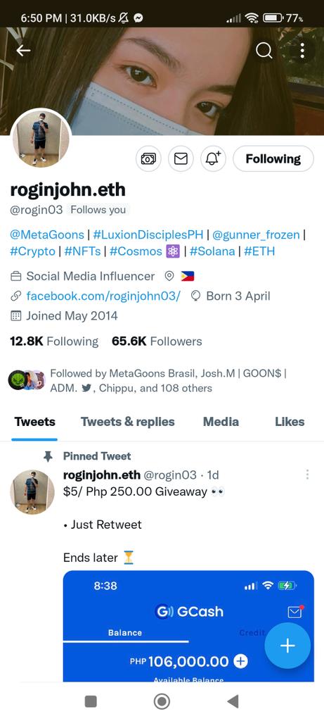 WilmerAlimpuyo7's tweet photo. @jiims @rogin03 @JamesB_65 @TJCobain @GiveAwayHost @furrincrypto https://t.co/QGCLXNG5tL