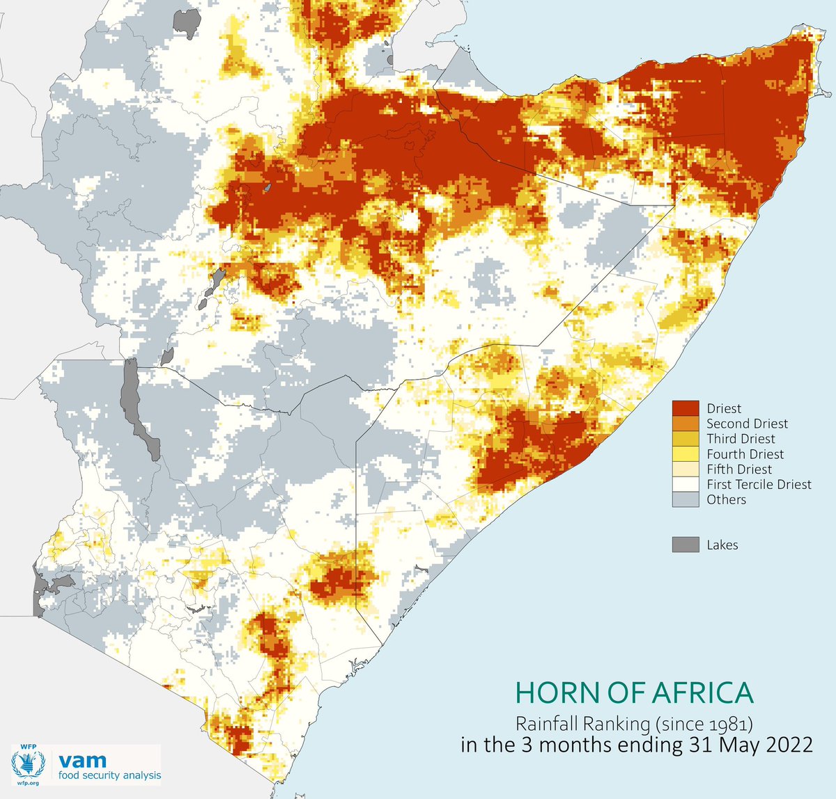AdanHDuale's tweet photo. Satellite images are showing the harrowing drought sweeping the horn of Africa, the number of people  pushed into hunger as a direct consequence of the current drought could rise from the current 14 million to 20 million by the end of the year.
https://t.co/WiJqENUFLi https://t.co/1MfTKyrqSI