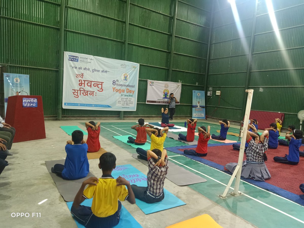 nhpcltd's tweet photo. "Yoga Camp" organised on 20.06.22 for KV Balutar students at Teesta-V PS, Sikkim as part of 8th International Yoga Day Celebrations.
#Hydropower #nhpclimited @raghurajmr @MinOfPower @power_pib @PIB_India #IDY2022 #yogaday2022 #yogaforall https://t.co/uIN005wuxN