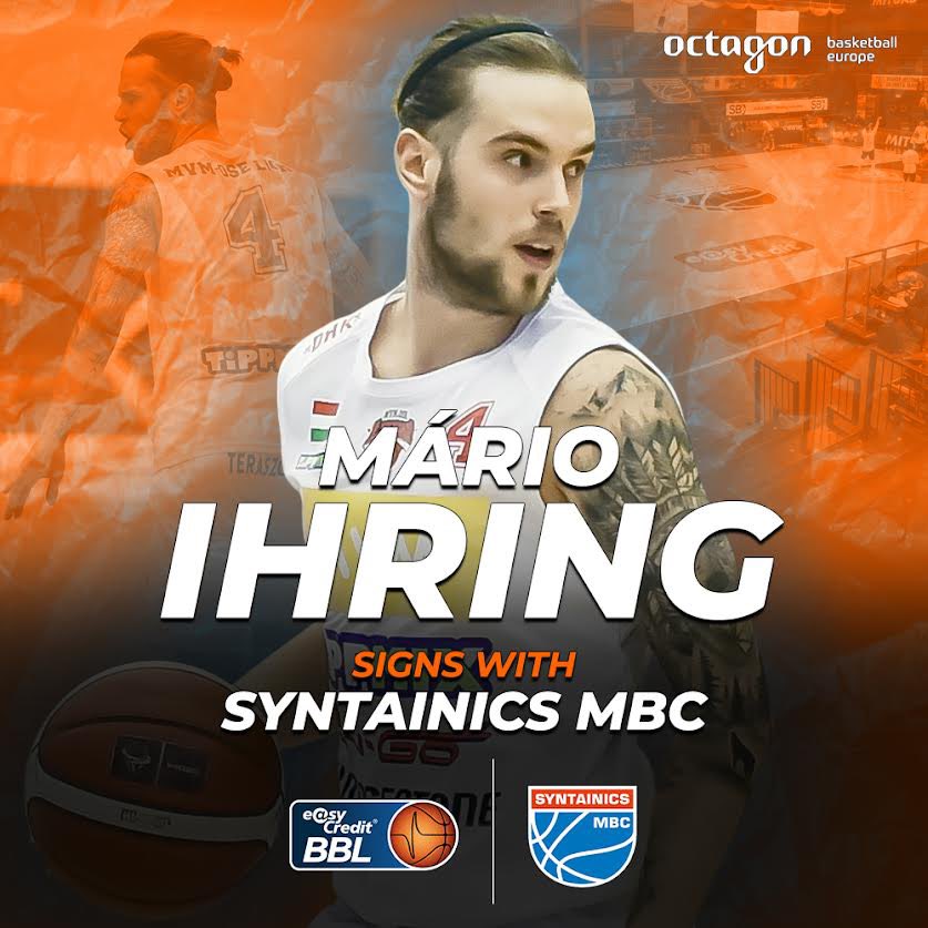 loranthazi's tweet photo. After a strong season in Hungary Mario Ihring @m3ihring moving to German BBL as he inks a one year agreement with @syntainicsmbc Congratulations  &amp; good luck, Mario! #OctagonFamily https://t.co/YSAuhqKr4X