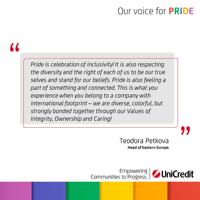 UniCreditEurope's tweet photo. #OurVoiceForPride is our way of sharing REAL voices of #OurPeople and reinforcing #OurCommitment to creating a positive work environment for all β a place where our people feel empowered to be themselves and celebrated for who they are every day.
β€π§‘ππππ #UniCreditUnlocked