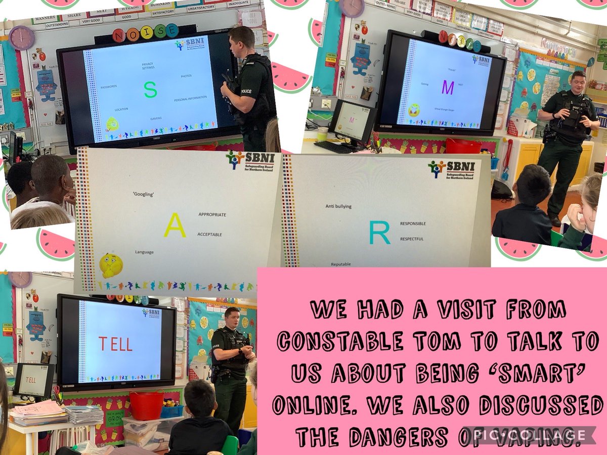 The PSNI came into school and talked about a variety of issues with our P3s to P7s. Thank you so much - it was really helpful! 😊