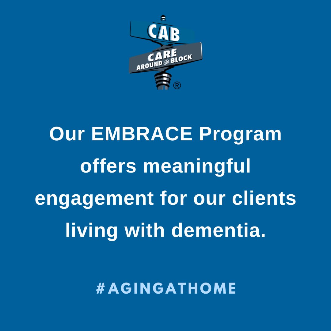 EMBRACE is our dementia care program designed in-house. You can learn more on our website at carearoundtheblock.com/EMBRACE

#carearoundtheblock #dementiacare #dementiaprogram