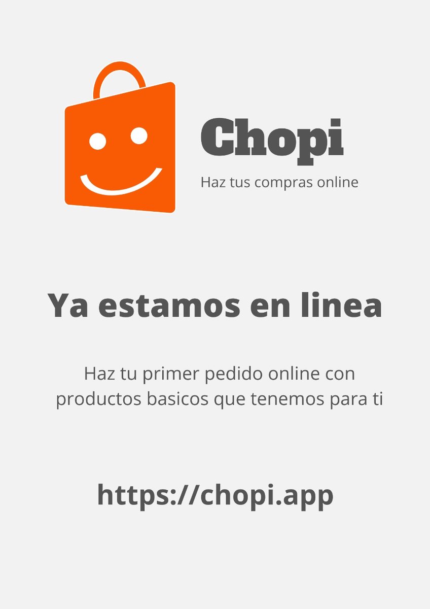 chopi_app's tweet photo. Ya estamos online

https://t.co/S3dkuSW359 https://t.co/xNpnV6Jztb