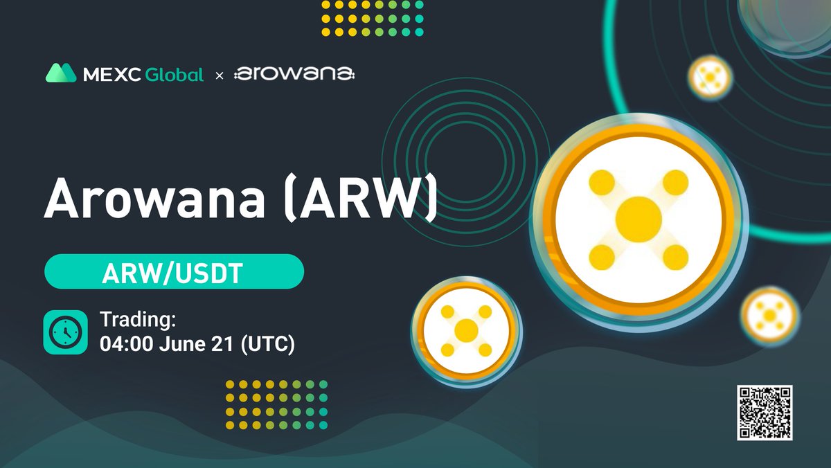 MEXC's tweet photo. 📈 $ARW/USDT will list as a spot trading pair in the Innovation Zone at 04:00 on Jun 21 (UTC) @AROWANA_twt

Details: https://t.co/dTAqLI2bJ1

💚Sign up: https://t.co/9v8MpnQjbS

#Arowana #MEXCListing #Findnextmoonshot https://t.co/FQbC8VX2fJ