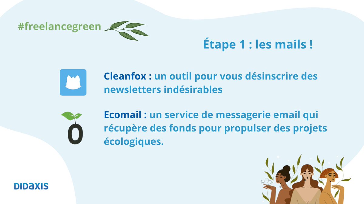 didaxisFR's tweet photo. @CleanfoxApp, @ecomail_global, @ecosia, @Lilo__org … Découvrez tous ces outils qui nous permettent de réduire l'impact de notre activité numérique ! 🌍🖥 
#environnement #écologie #empreintecarbone #ecoresponsable https://t.co/n30zwwGNmt