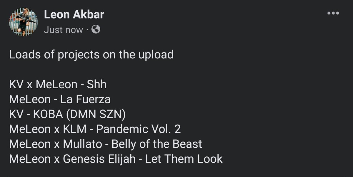 MeLeon_91's tweet photo. Lots of projects on the upload for near future releases https://t.co/ds722YC7Lx