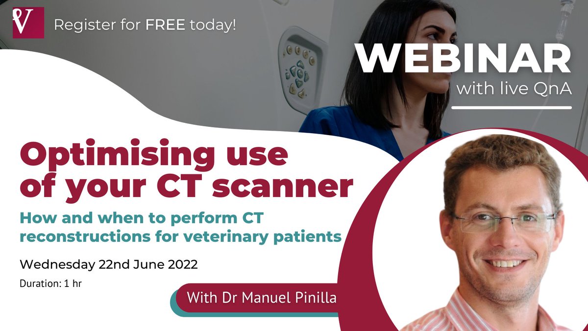 VetCT's tweet photo. Join us on Wednesday for a FREE CT CPD webinar!

REGISTER TODAY to attend live or receive the recording 🔗 https://t.co/UCgxzw75R6

#vetct #vetcpd #ctscanner #veterinaryct #veterinaryteleradiology #webinar https://t.co/U7ZOsNLSEf