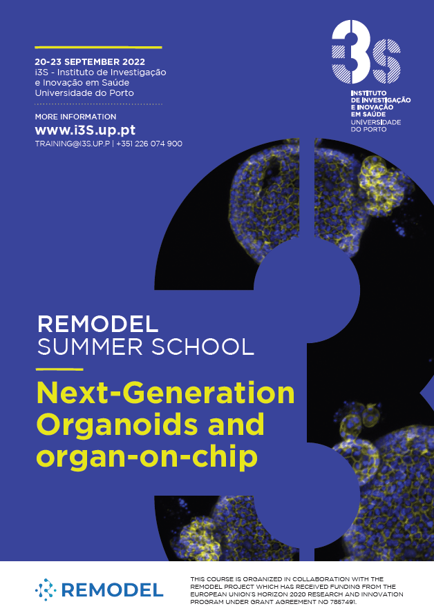 ML_AlvesdaSilva's tweet photo. It is my great pleasure to announce the REMODEL Summer School, to be held on September, at i3S! 
Don´t miss out your chance to learn about last-generation organoids and how to set-up your own organ-on-chip device! https://t.co/gjlyT2zgV7