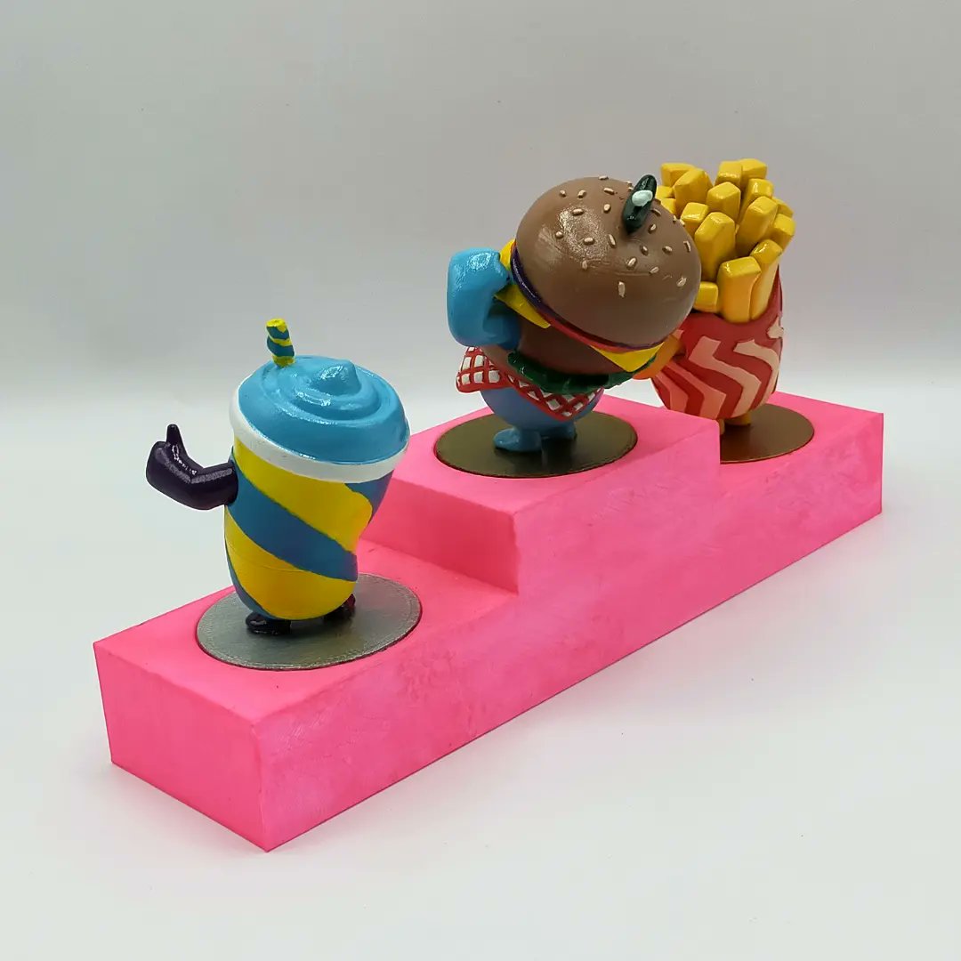 Para empezar la semana traemos del juego Fall Guys, el pack completo de FAST FOOD!! 
ESTAD ATENTOS MAÑANA, SORTEO EN INSTAGRAM!
TAMAÑO DE 8CM
IMPRESAS EN RESINA Y PINTADAS A MANO
#fallguyscommunity #fallguys #fallguysgame #fallguysultimateknockout #impresion3d #3D #SORTEO #gratis