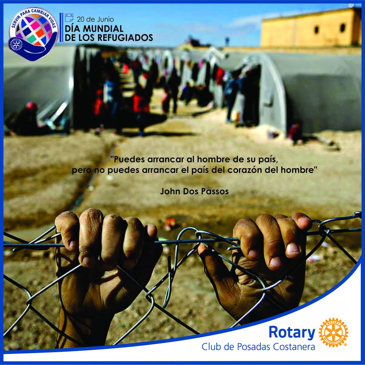 RotaryPdasCost's tweet photo. El Día Mundial del Refugiado es un día internacional designado por las Naciones Unidas para honrar a las personas refugiadas y desplazadas de todo el mundo.
#SomosRotary #GentedeAcción #Distrito4845 #ServirParaCambiarVidas #RotaryClubdePdasCost #rotaryinternacional https://t.co/8GkpE2ggOV